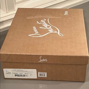 Christian Louboutin Tan Shoe Box for Louboutin Queen 120